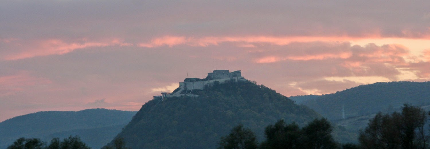 A very large fortress in the distance A very large fortress in the distance