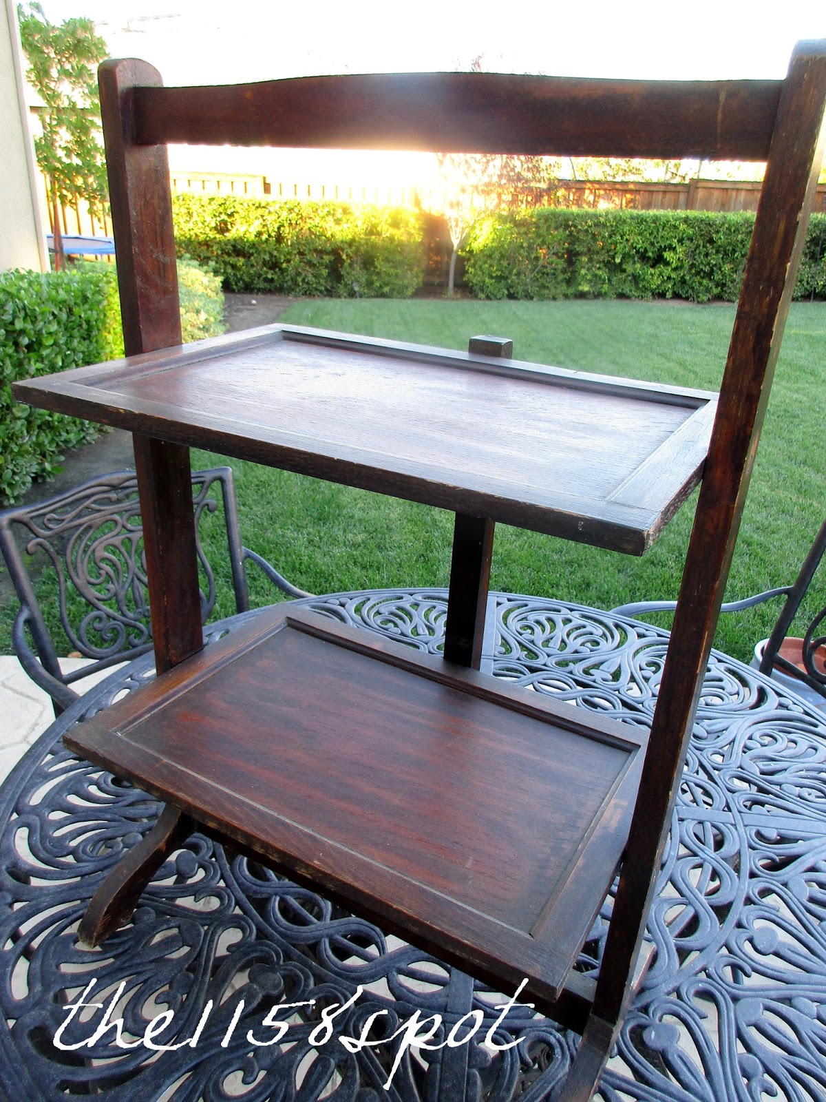 The 1158 Spot Painted Folding Table with Vaseline resist