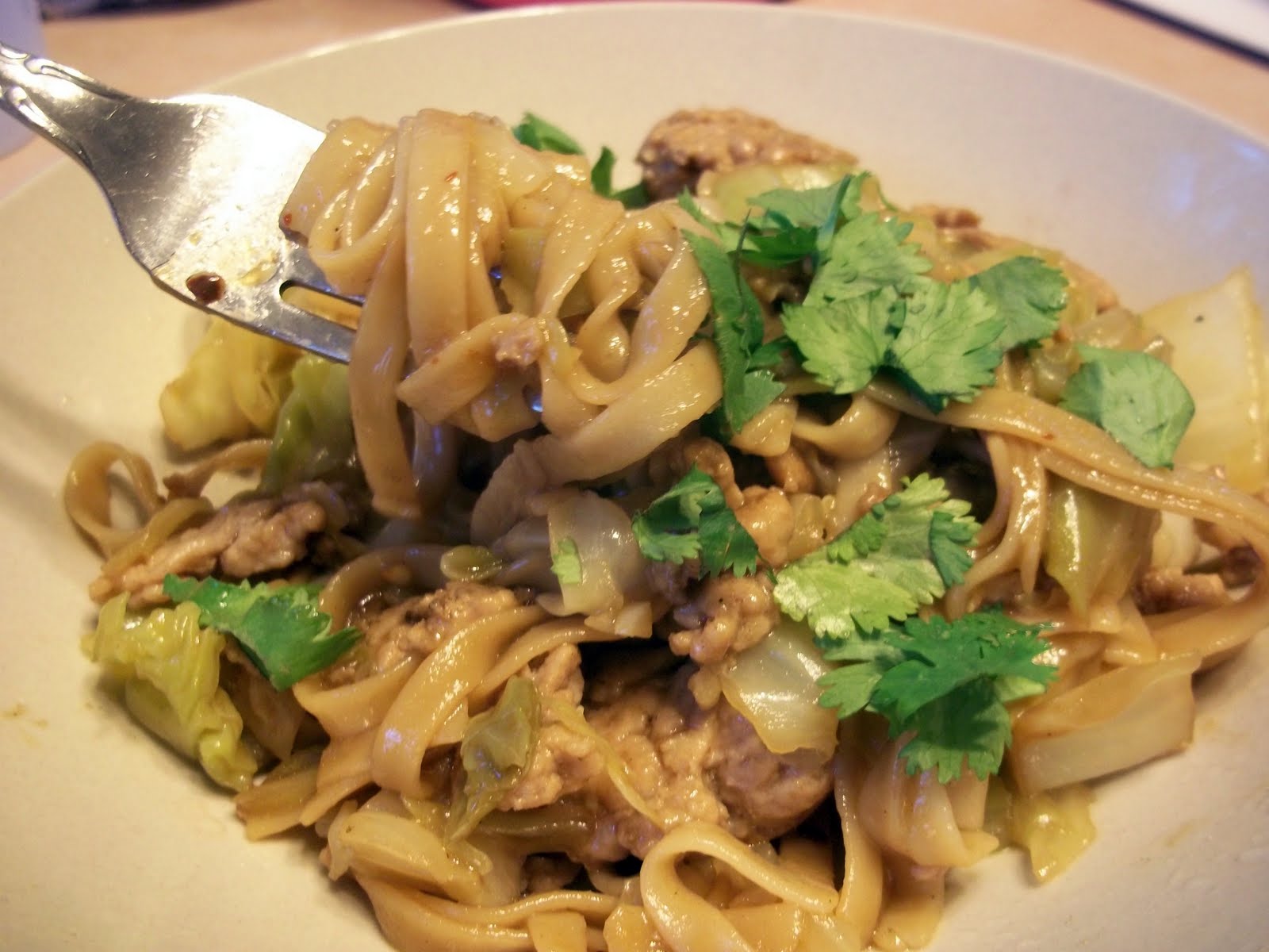 The Sporadic Cook Noodles with Spicy Cabbage and Pork
