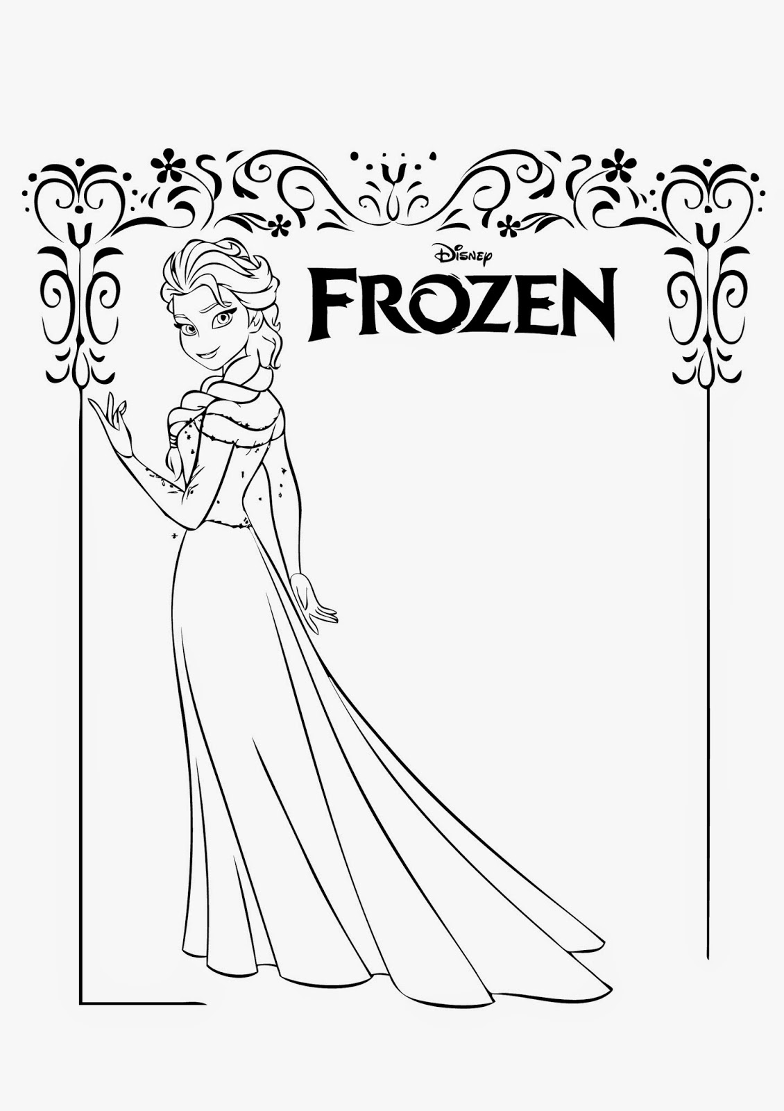 4 Beautiful Elsa Coloring Pages to Print ~ Instant Knowledge
