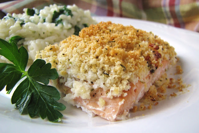 gluten-free panko parmesan salmon