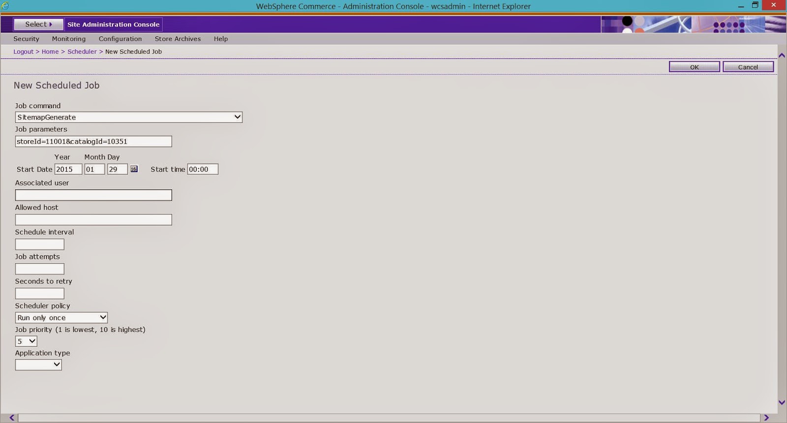 ibm websphere commerce server sitemap generation in websphere