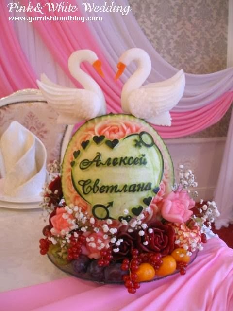 wedding fruit decoration fruit carving display for wedding