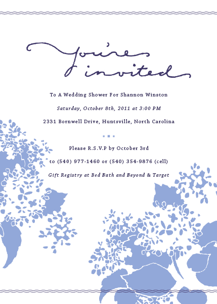 Handdrawn floral wedding shower invitation Handdrawn floral wedding shower invitation