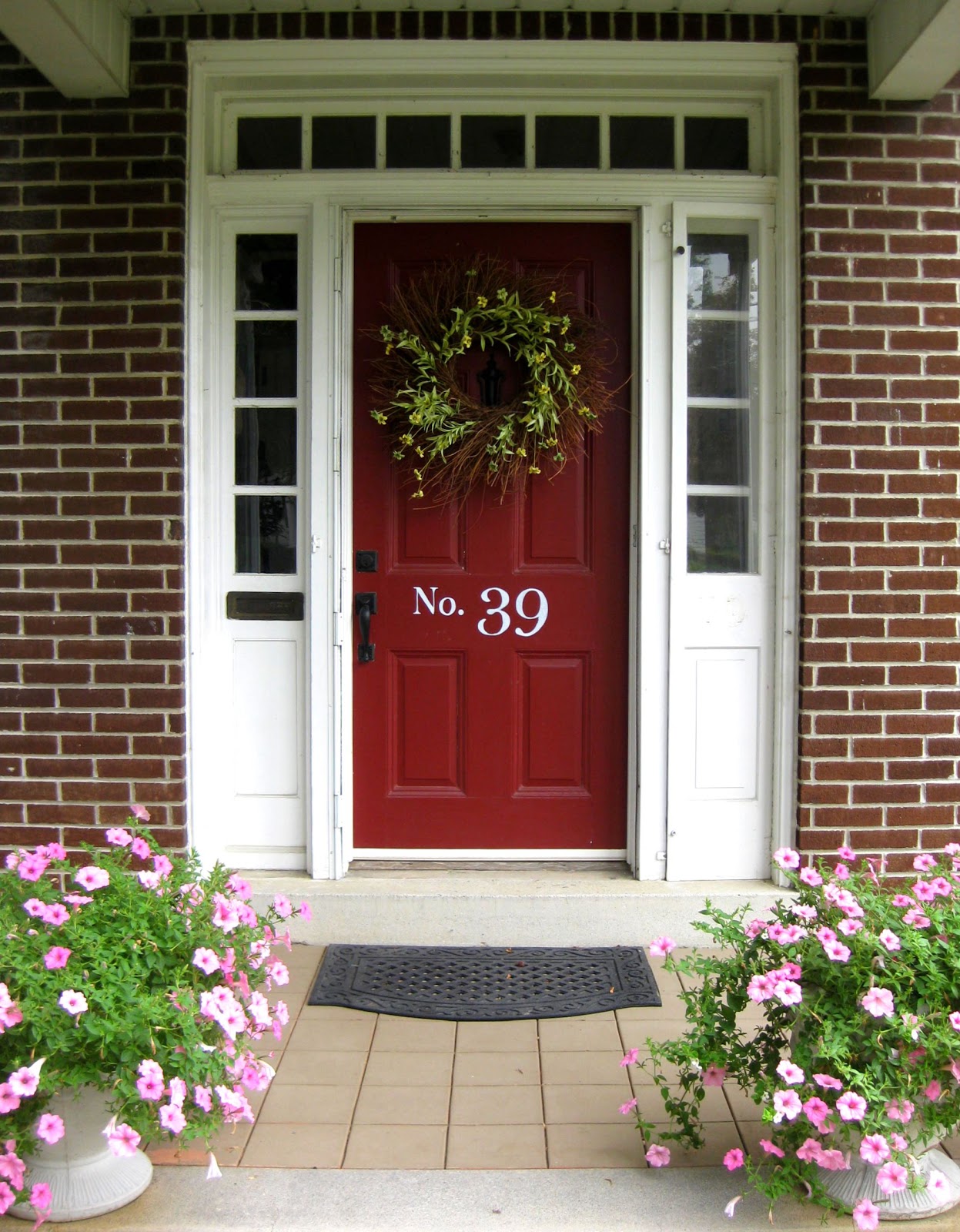 1600 #A6257F My *PINK* Life: Front Entry {Before & After} picture/photo Different Color Front Doors 47091247
