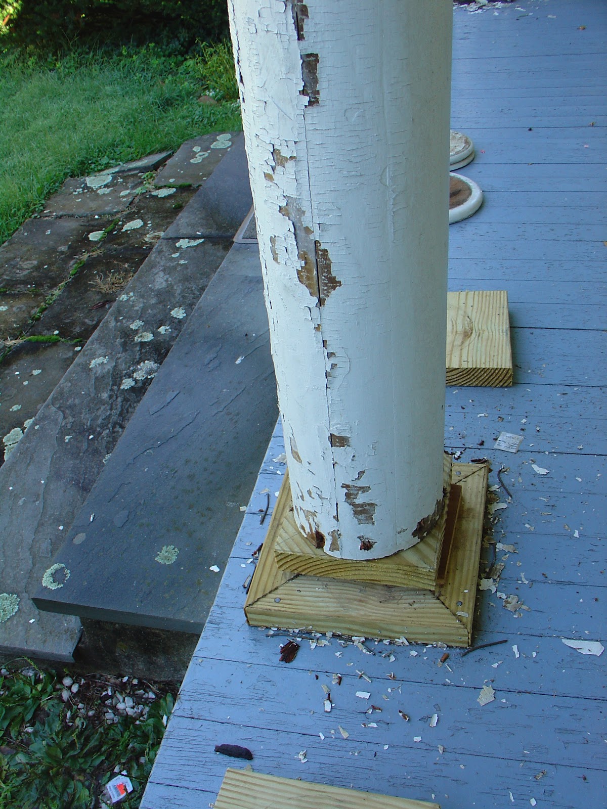 Life at Pugsley Replacing Porch Column Bases 2 Custom Base Replacements