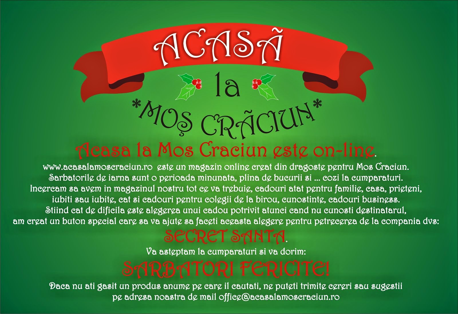 Acasa la Mos Craciun