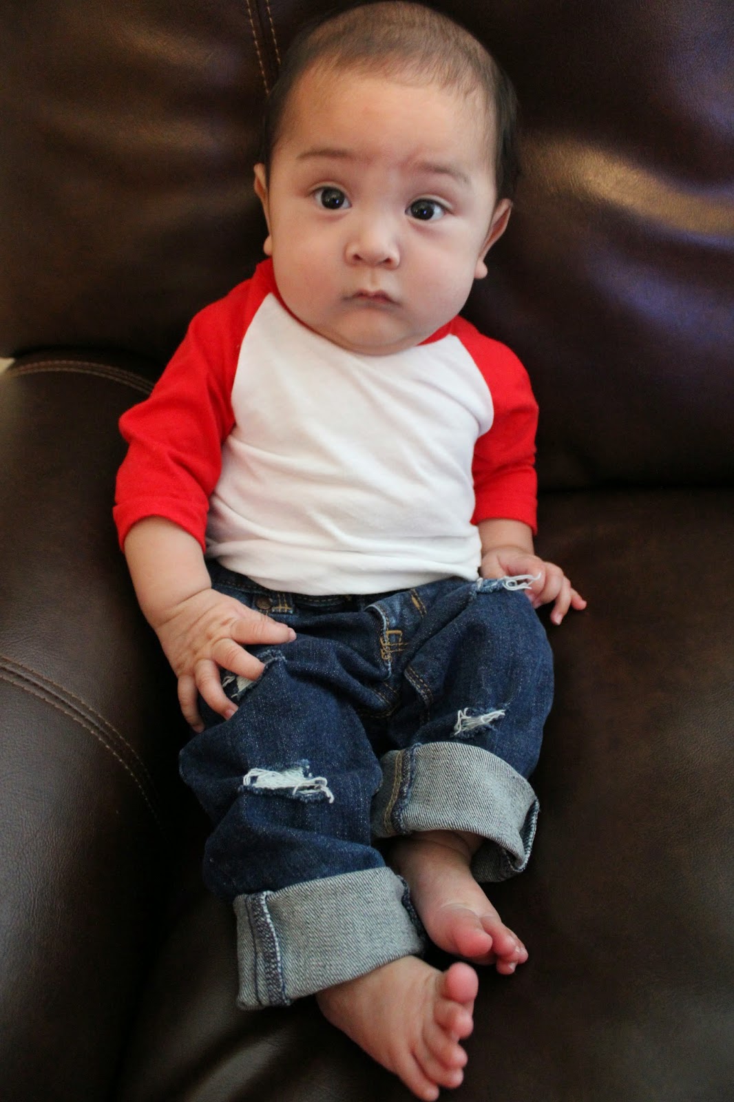 Domesticated Diva DIY Distressed Baby Jeans