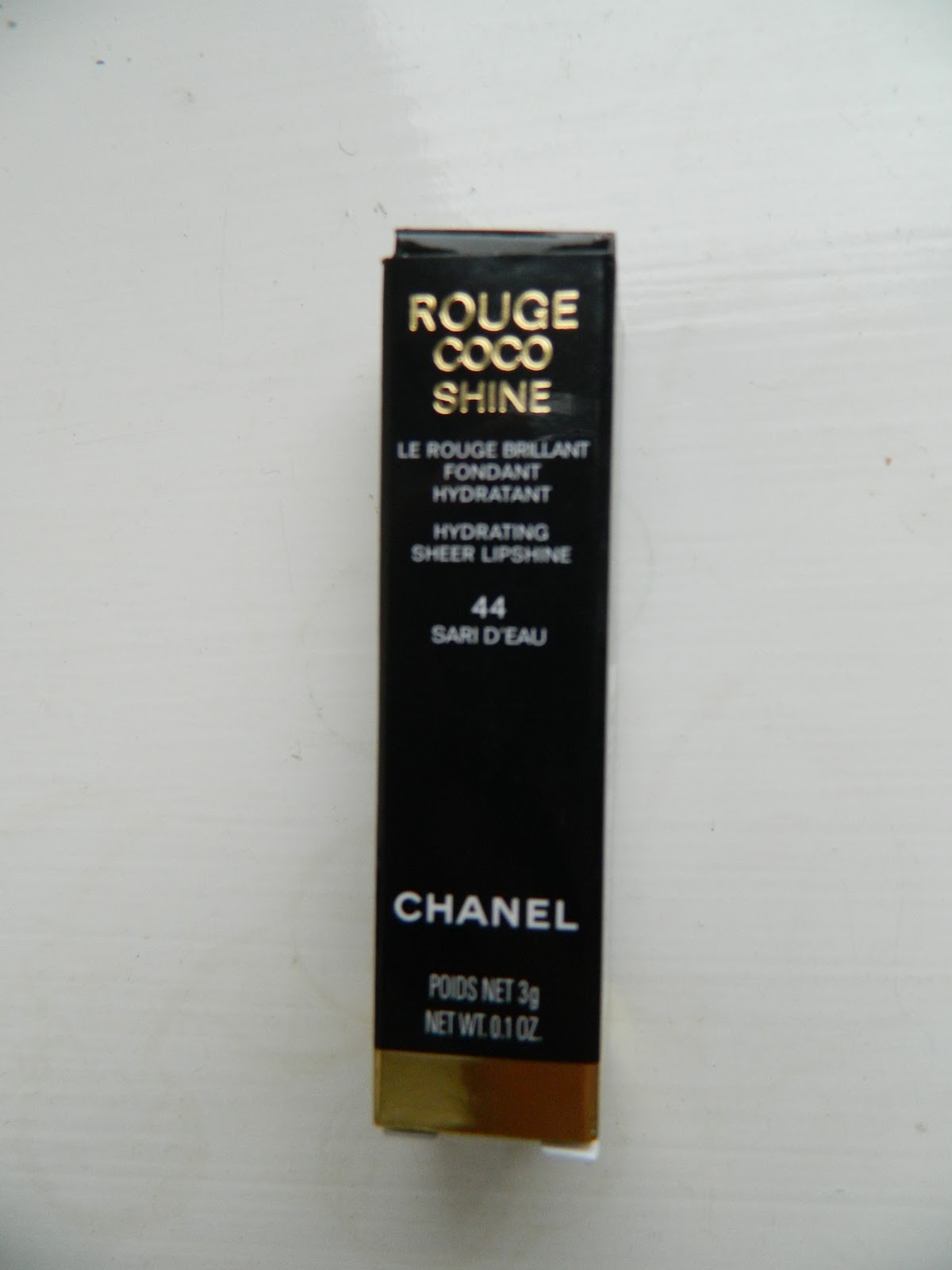 Miss SNJ ☮: Chanel Rouge Coco Shine lipstick in 44 Sari D'Eau: Review &  Swatches