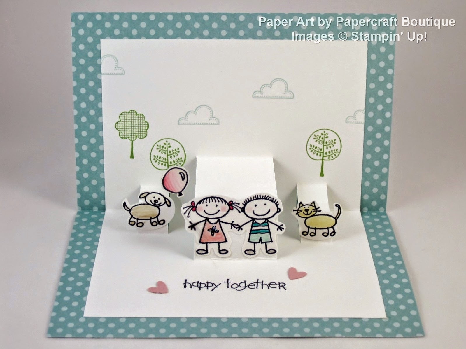Papercraft Boutique Popup card Happy Together