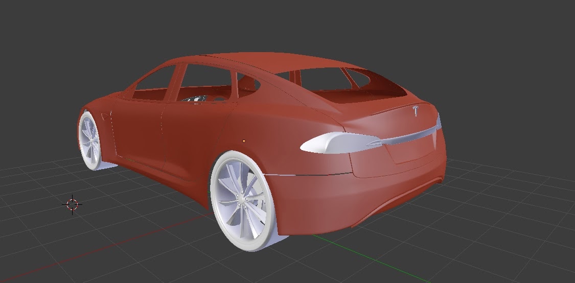 back of the tesla model back view of the tesla s model