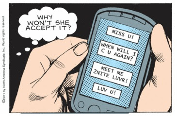 Maybe if you text your break up, it will register.