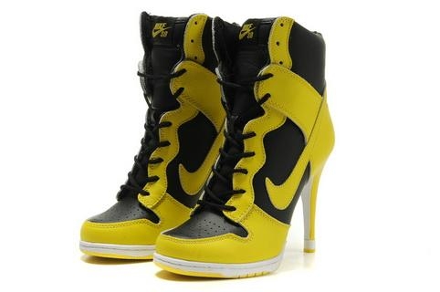 nike yellow platform shoes