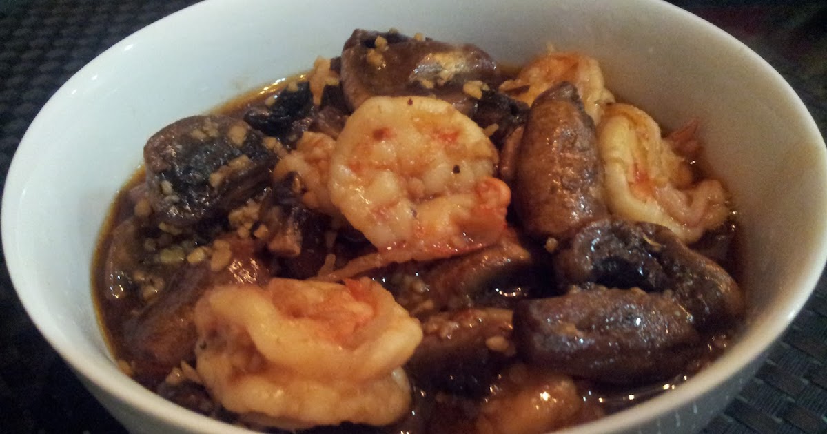 Stirfry Prawns and Swiss Brown Mushroom with Oyster Sauce Shan's Recipes