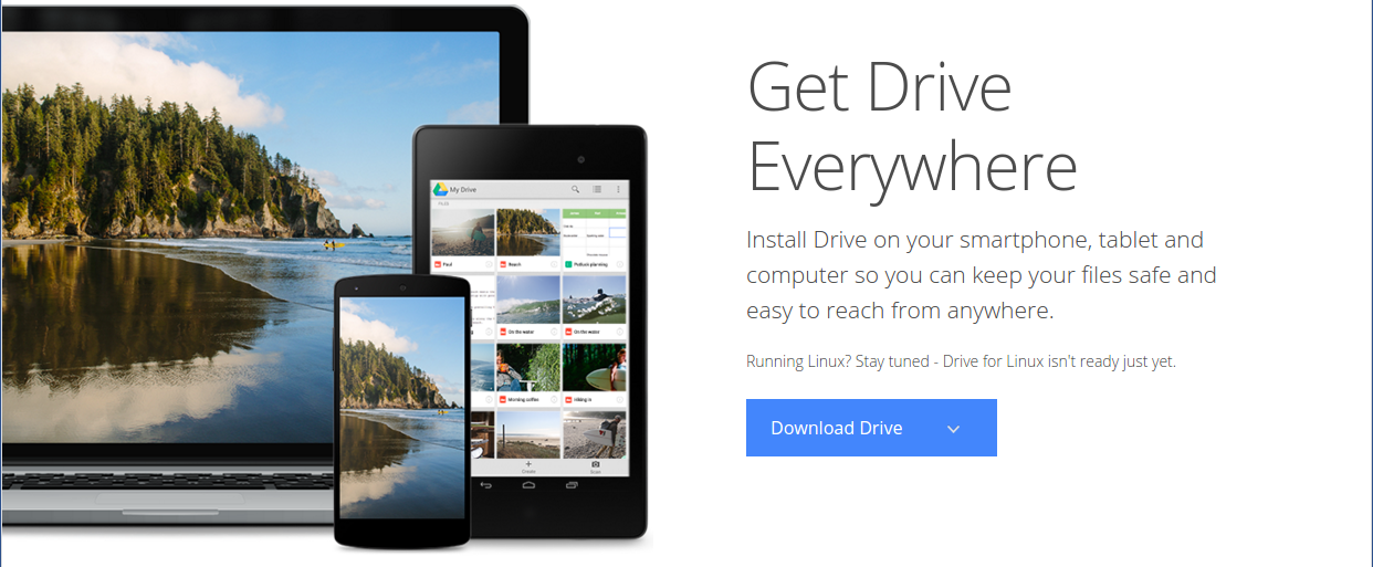 google drive download linux