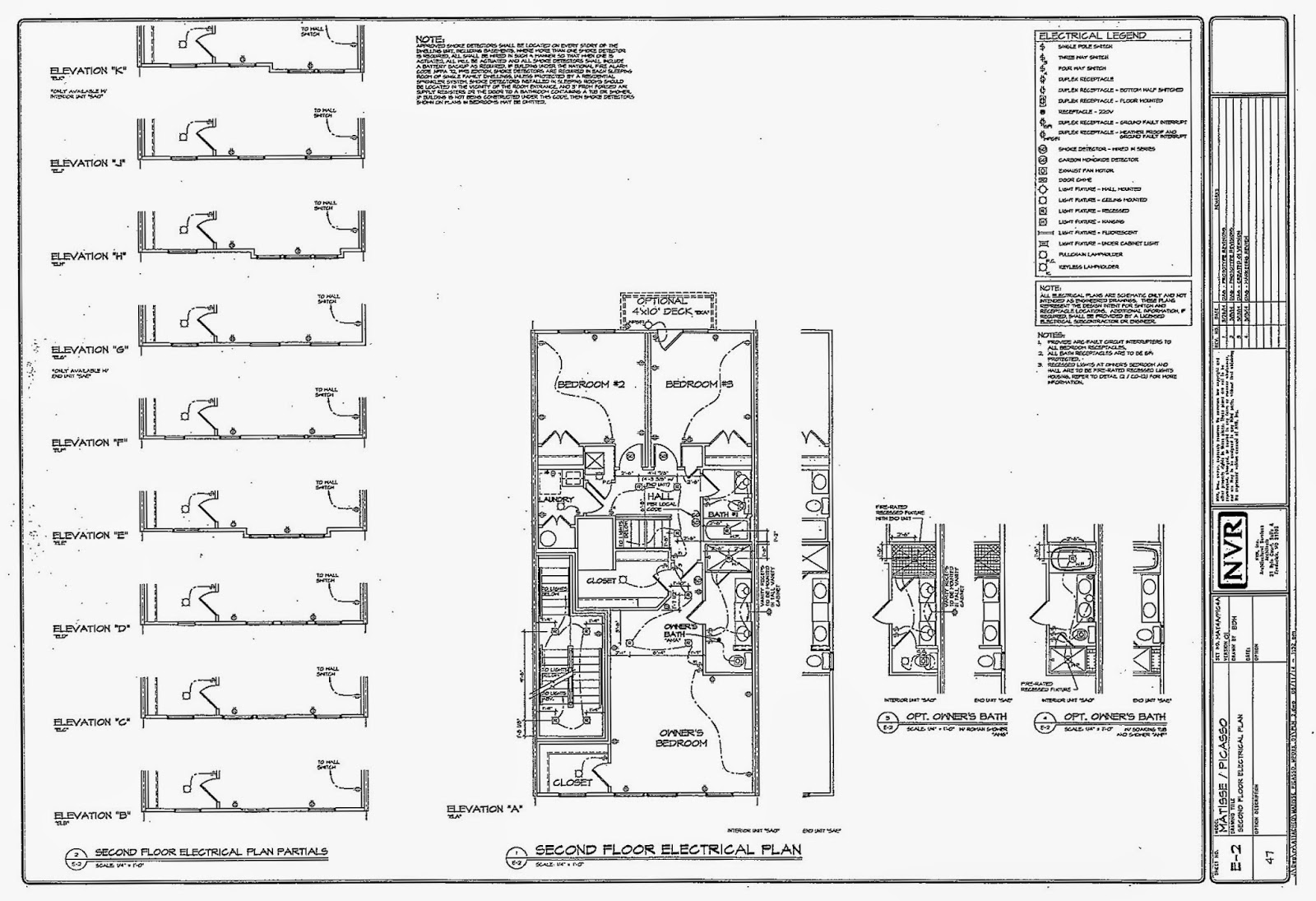 Matisse Floor, Electrical, and Architectural Plans A Maryland Matisse