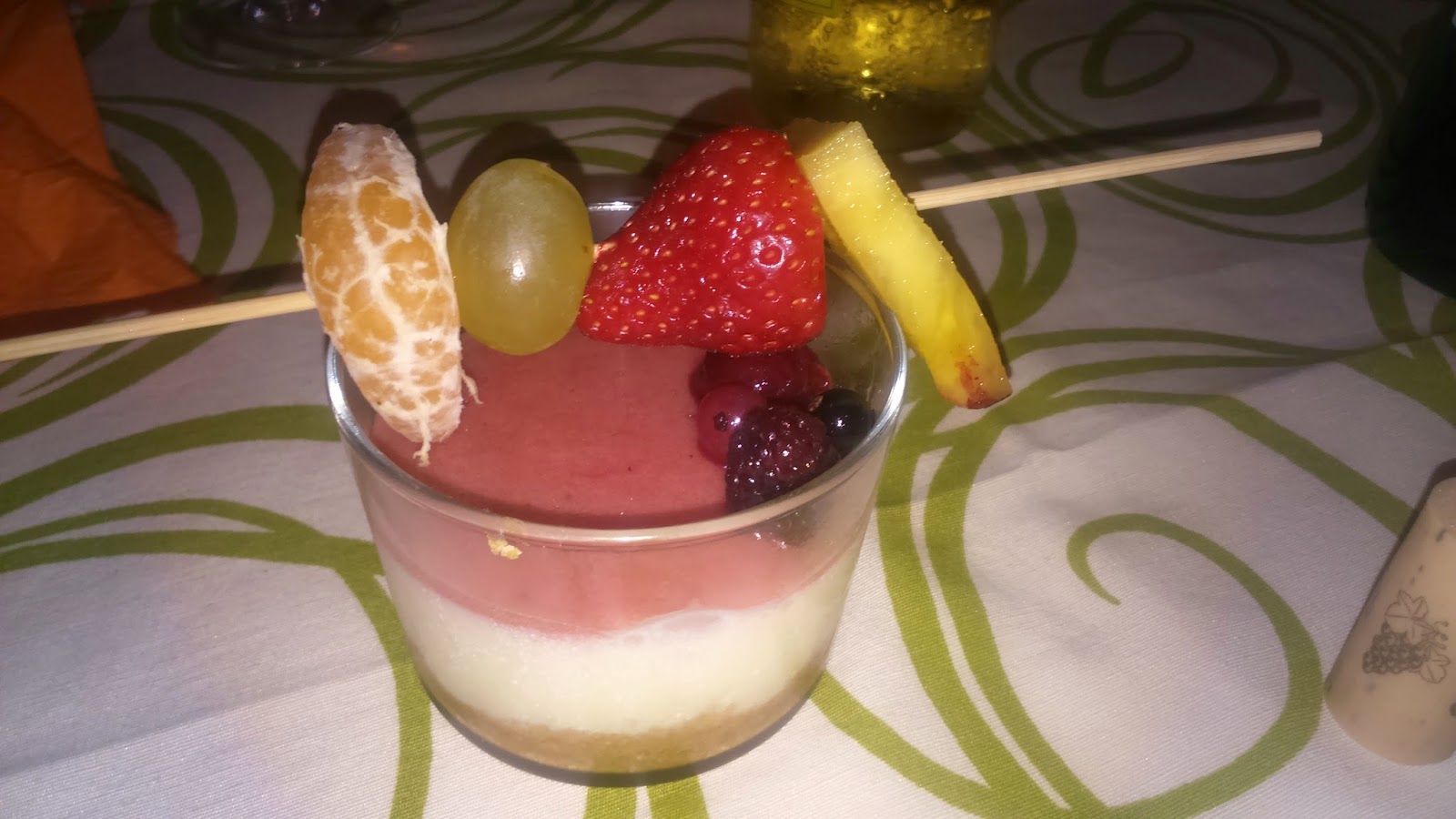 Mini tarta de queso con frutas
