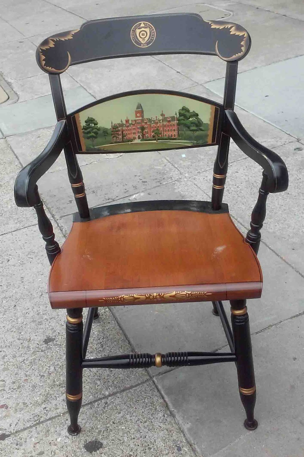 UHURU FURNITURE & COLLECTIBLES SOLD Ohio State Hitchcock Chair 60