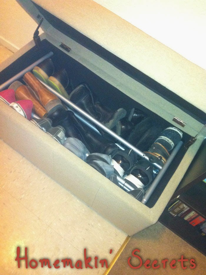 Homemakin' Secrets Turning an Ottoman into a Shoe