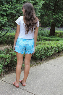 Lilly Pulitzer Scallop Shorts Anchors and Pearls
