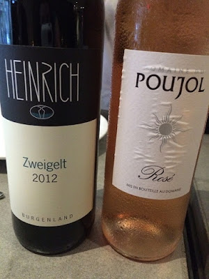 Zweigelt and Rose wine bottles Zweigelt and Rose wine bottles