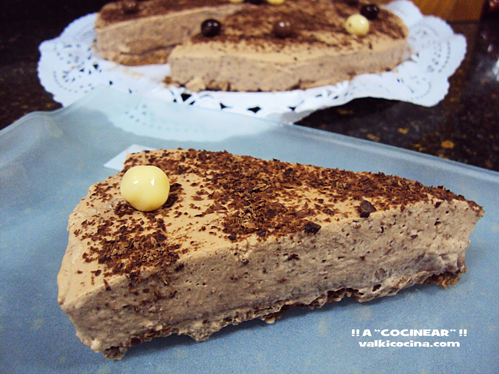Tarta Fría De Chocolate: Trufa-stracciatella
