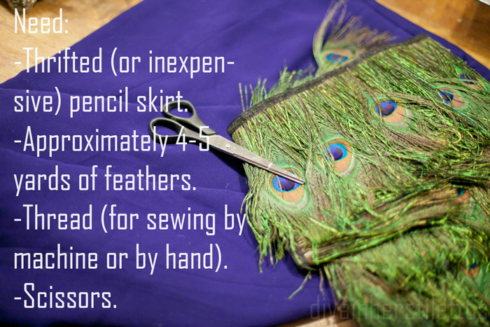 diy peacock feather skirt, fashion blog