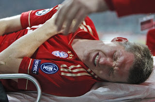 Bastian Schweinsteiger se fracturó la clavícula