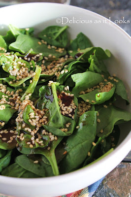 Toasted Sesame Spinach Salad