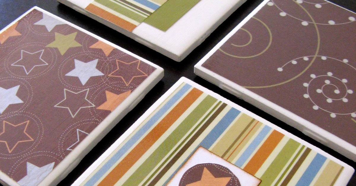 The Baking Bookworm DIY Mod Podge Coasters