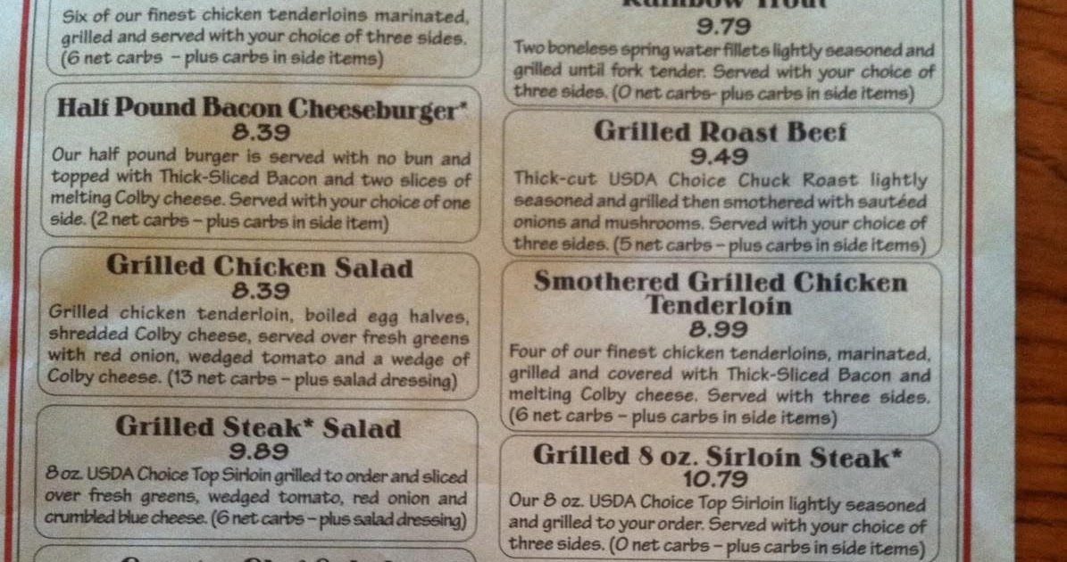 Thin and Thinner Low Carb We Love Cracker Barrel!!