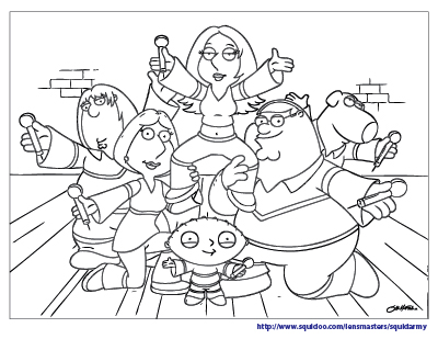 Family Coloring Pages on Family Guy Coloring Pages