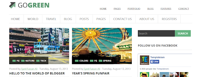 Blogger Templates: GoGreen Blogger Template Blogger Templates: GoGreen Blogger Template