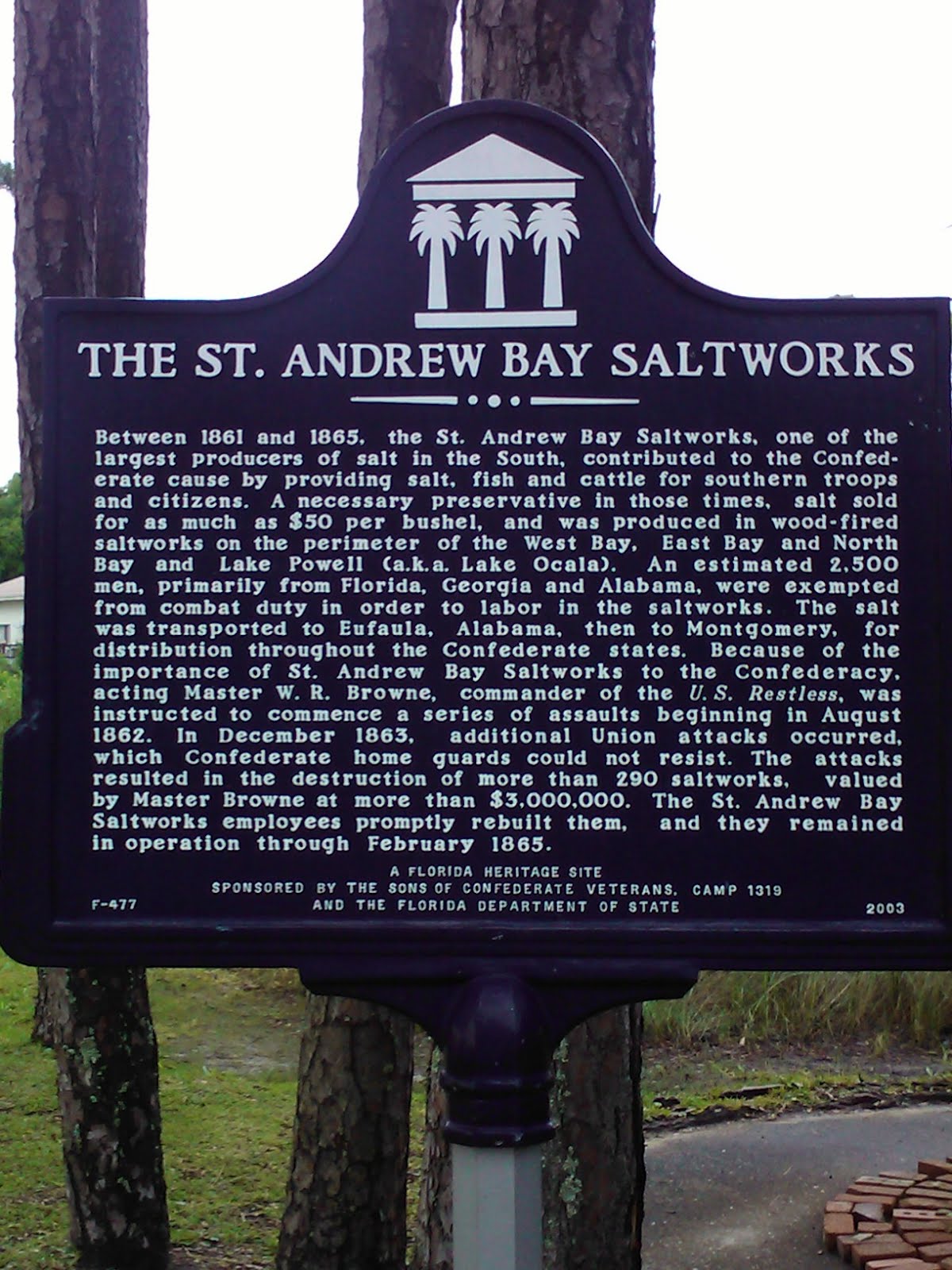 civil war navy sesquicentennial st andrews bay salt works raid gulf coast salt works
