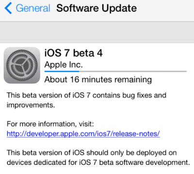 iOS 7 Beta 4 Download Available For iPhone/iPad and iPod Touch