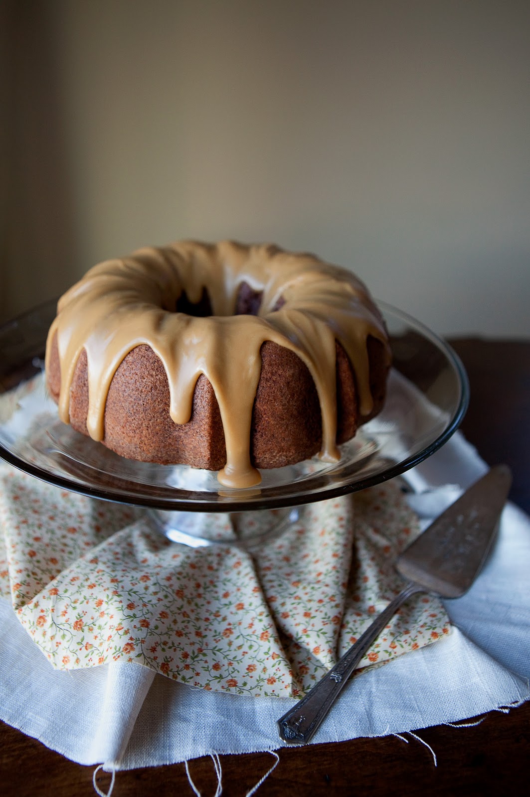 The Flour Sack Applesauce Cake with Caramel Glaze