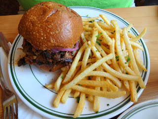 Pulled Pork Sandwich with fries