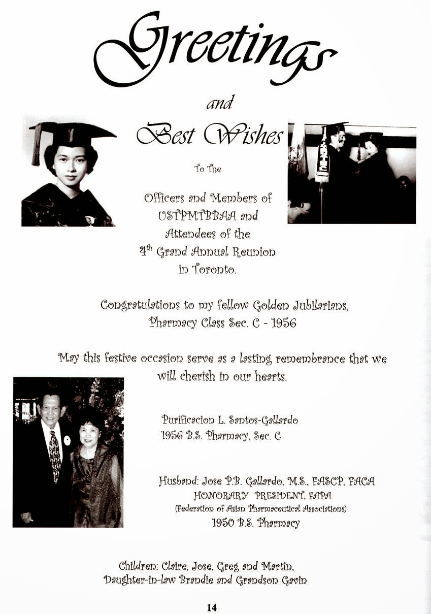UNIVERSITY OF SANTO TOMAS GRAND ALUMNI Souvenir Program Ads Greetings