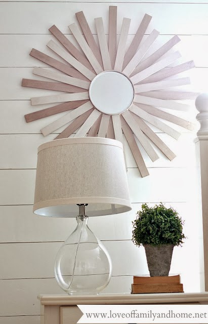 shim sunburst mirror DIY