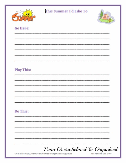 how to organize your summer from overwhelmed to organized how to brainstorming lists