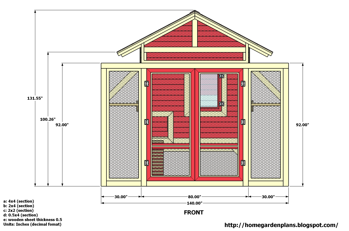 home garden plans: L101 - Chicken Coop Plans Construction - Chicken 