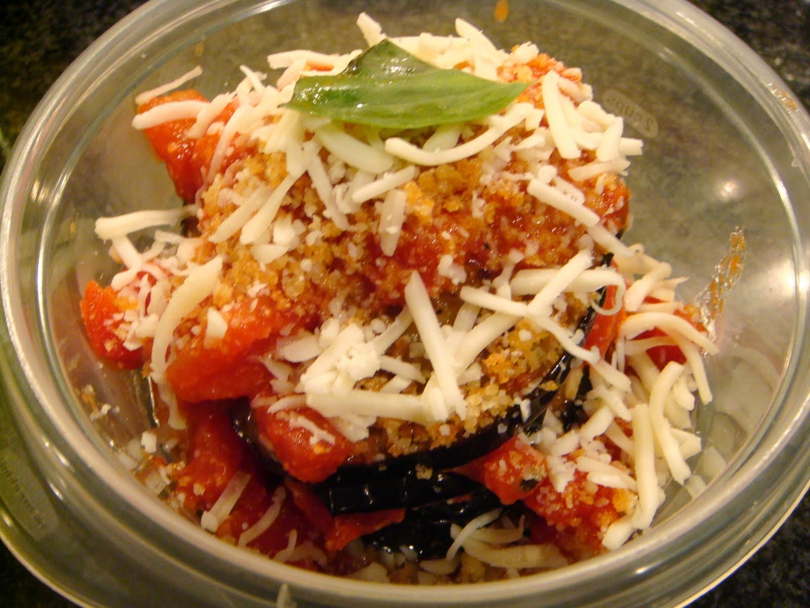 Delicious Dishings Deconstructed Eggplant Parmesan