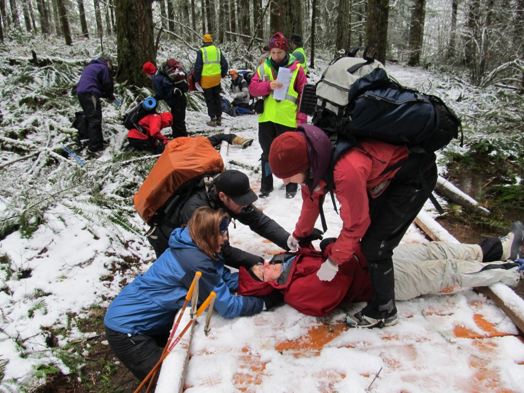 Belaying and Bandaging Wilderness First Aid training, October 1213, 2013