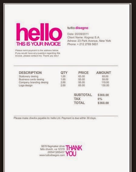 makeup invoice template