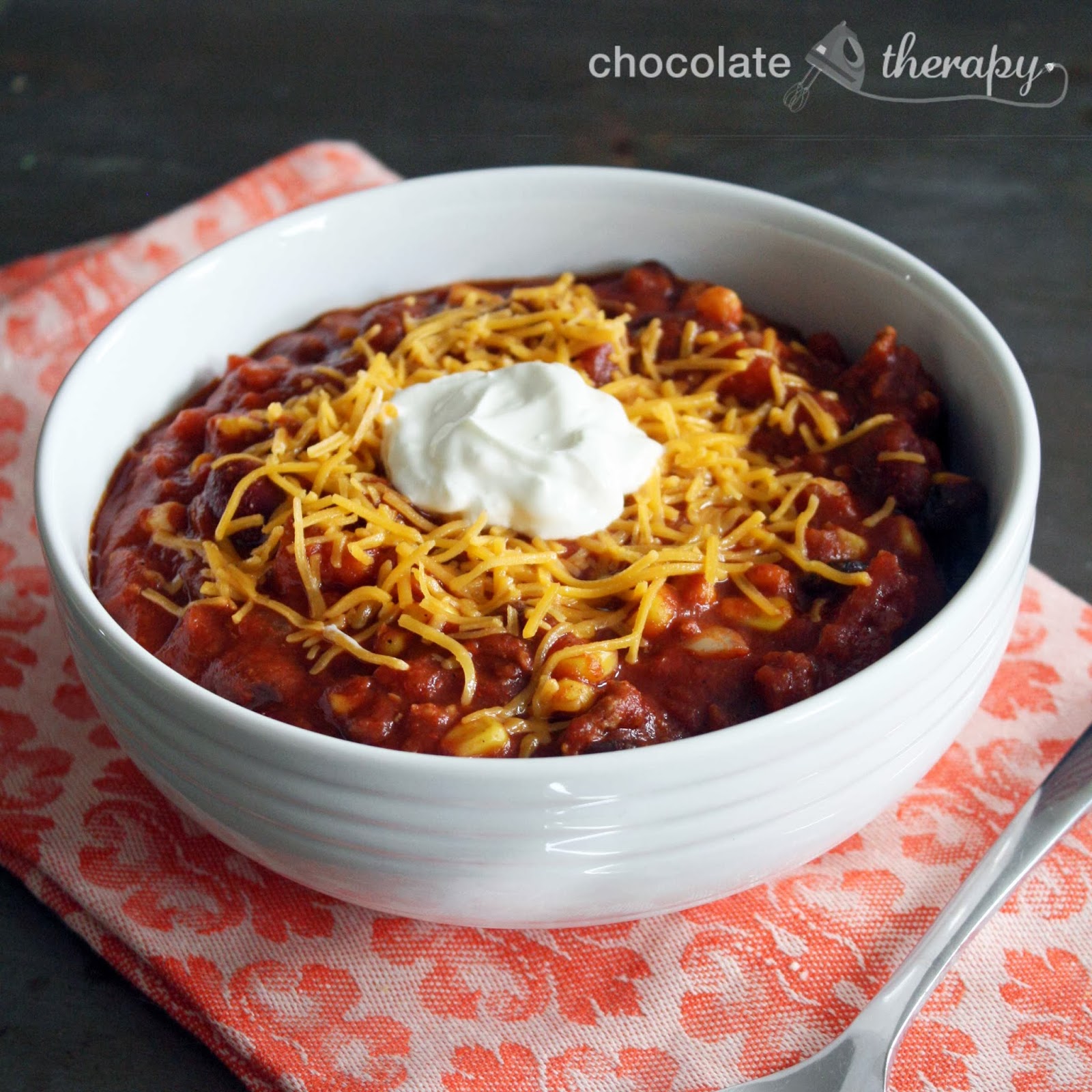 Chocolate Therapy Cold Weather Crockpot Chili