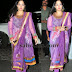 Painted Salwar in Purple and Gold