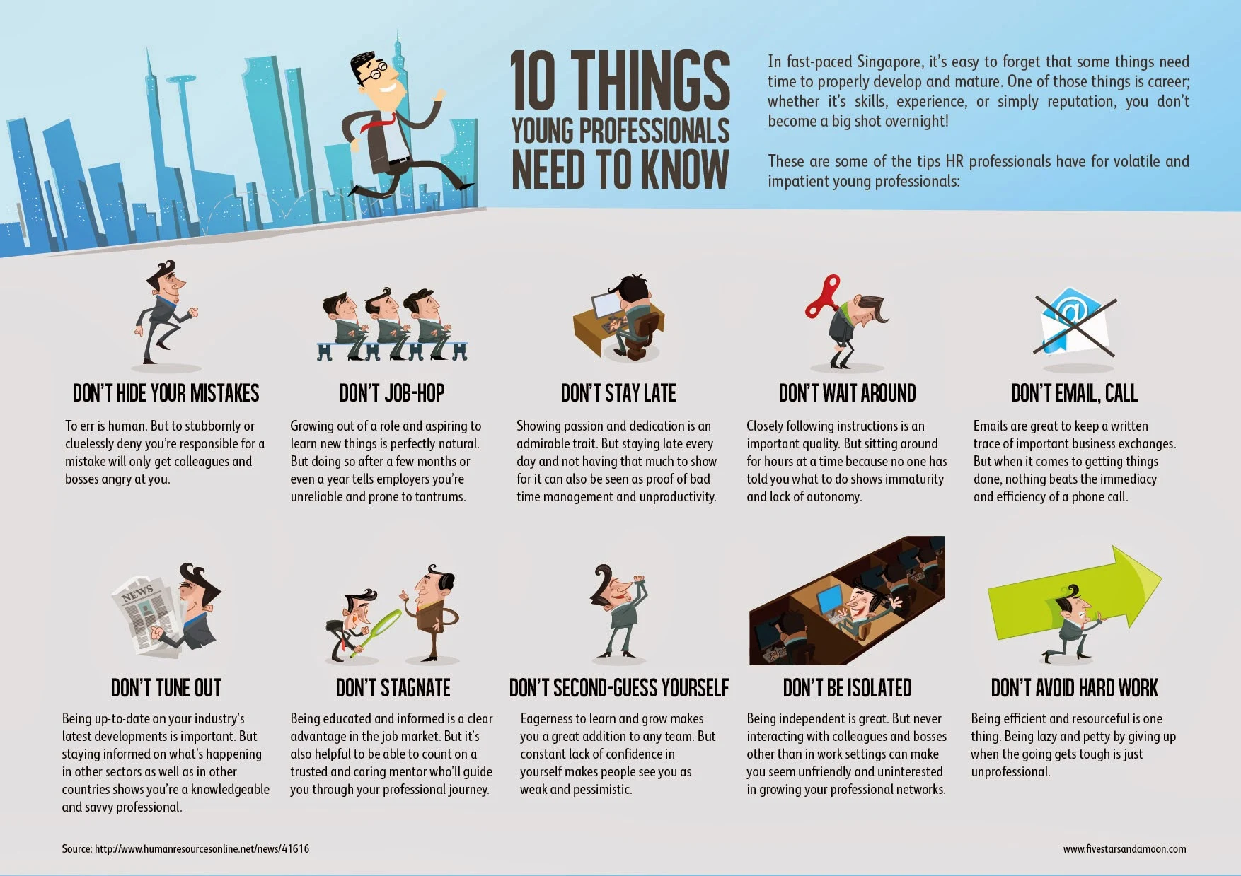10 things young professionals should know - infographic