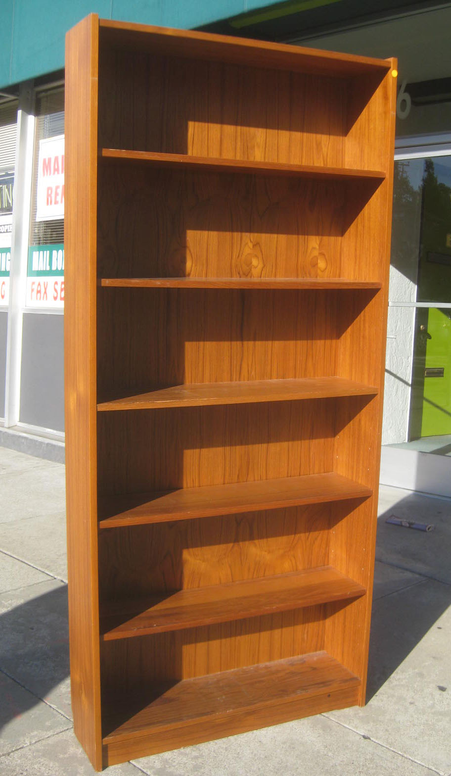 UHURU FURNITURE & COLLECTIBLES SOLD Teak Veneer Bookshelf 65