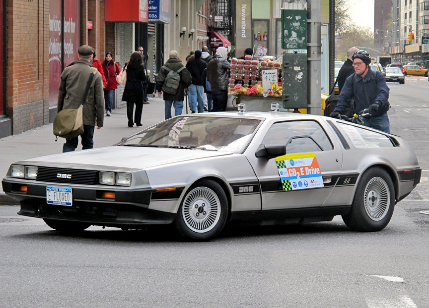 And of course the Electric DeLorean taking the first turn in the E tag the 