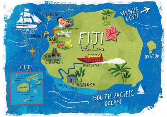 Illustrator map Fiji